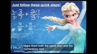 Frozen Parody "Do you wanna add some fractions?" Math