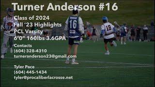 Turner Anderson Lacrosse-Fall '23 Highlights