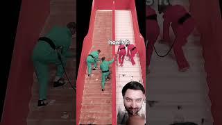 Mr Beast Funny Challenges..Slippery Vs Sticky Stairs.. #challenge #partygames #youtubeshorts