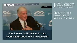 Jack Kemp talks to the Young America's Foundation