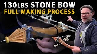 130lbs Stone Bow - full making process