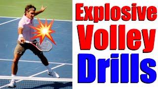 Explosive Tennis Volley Drills | On Court With Top Tennis Training