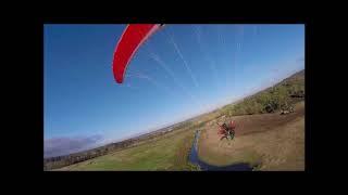 Powered Paramotor Takeoff with my new Chase Cam