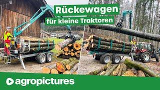 Brennholz machen mit Pfanzelt S-line Rückeanhänger | Pfanzelt S6 Rückewagen im Einsatz | Forst Doku