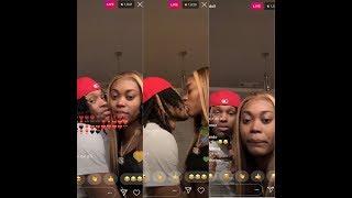 ASIAN DOLL AND KING VON BOO'D UP & KISSING ON IG LIVE