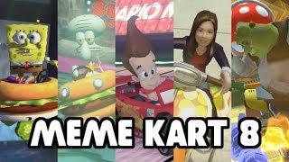 Spongebob, Squidward, Shrek, iCarly, Jimmy Neutron & More! - Mario Kart 8 Meme Mods