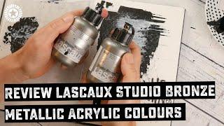 Review Lascaux Studio Bronze Metallic Acrylic colours Bloknote TV