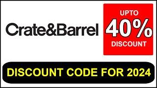 Crate And Barrel Discount Code (2024 / 2025)