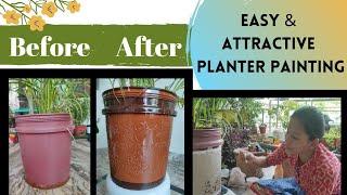 How To Decorate Old Plastic Planter| Pot Decoration| Peehu Arts & Craft