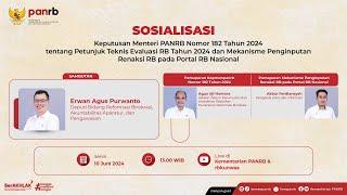 [LIVE] Sosialisasi Petunjuk Teknis Evaluasi RB dan Portal RB Nasional Tahun 2024