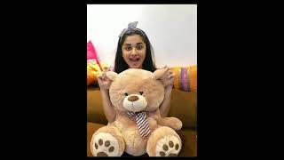 Kanika Mann pose with Teddy  bear #shorts