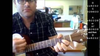 How to play "Manic Monday" by The Bangles on acoustic guitar