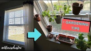 DIY Apartment Window Garden + GARDENING TIPS! @aleexischristine