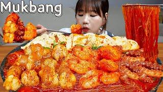 직접만든 '순두부낙곱새'와 볶음밥 먹방 통대창으로 만든 맵칼한 낙곱새혼술 한식 SPICY KOREANFOOD MUKBANG ASMR EATINGSHOW REALSOUND 요리