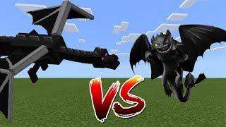 Ender Dragon vs Night Fury ( Toothless ) - Minecraft vs How to Train Your Dragon