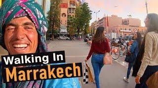 Walking Tour of Modern Marrakech — Morocco Africa Video Walk【4K】