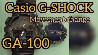 How to change Casio G-SHOCK GA-100 Movement how to change Casio g-shock movement #watchservicebd