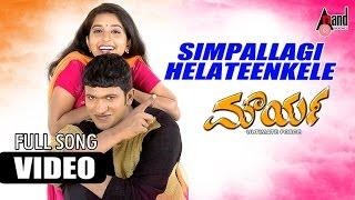 Maurya || Simpallagi Helateen Kele || Puneeth Rajkumar || Meera Jasmine || Gurukiran || S.Narayan