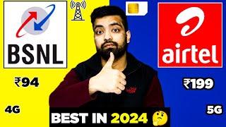 BSNL Vs Airtel SIM In 2024  Recharge Plans, Speed Test, 5G, Network