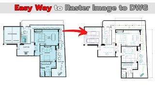 Raster Image to DWG | AutoCAD Inserting & Tracing Images | Convert JPG to DWG