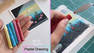 Oil Pastel Drawing-Fluffy Rose || pastel drawing step by step for beginners || Creative Arts