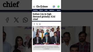 Indian CA in High demand globally.