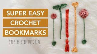 Five EASY Crochet Bookmark Tutorials For Beginners!