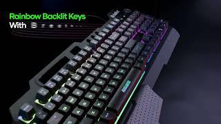 SpinBot RAGE K20 Gaming Keyboard | Metal Body | Volume Knob | 19 Anti-Ghosting Keys