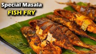 Village special Masala Fish Fry Recipe in Tamil | Easy Cooking with Jabbar Bhai....