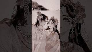  Grace in wisdom, light in thought  #radhakrishna #art #sketch #glitter #radharamanamharehare