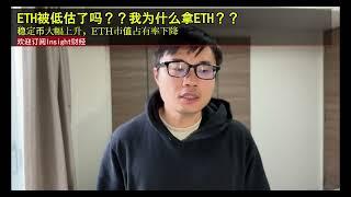 ETH被低估了吗？我为什么拿ETH？稳定币大幅上升，ETH市值占有率下降。