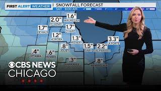 More snowfall possible on Thursday night for Chicago area