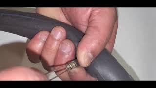 FIXING A INNER TUBE VALVE STEM LEAK WITH TWEEZERS FOR BICYCLE,BIKE,CARS,TRUCKS!!!