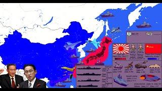 Japan vs China (with Military Sizes)