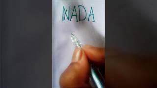 how to draw nada name logo easy #shotrs #viralshorts #logo #nada #name #art