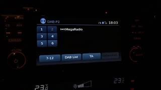 Nissan Connect - Changing DAB preset channels - DEMO