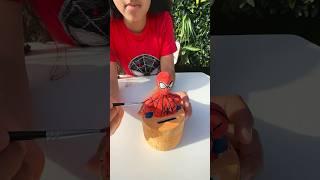 Painting Spider Man Coin Jar with Aria Arts & Crafts #kidslearning #kidsvideo #fun #playtime #art