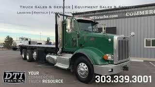 2014 Peterbilt 365 Tri-Axle Flatbed Truck With Forklift Mount!