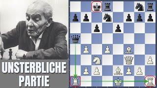 Großmeister opfert Dame und beide Türme || Peruanische unsterbliche Partie