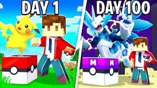 I Spent 100 DAYS in LUCKY BLOCK Minecraft PIXELMON