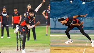 mohammed siraj bowling action || siraj bowling action in slow motion ||