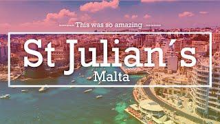 St JULIANS Malta 2020 - The MOST TOURIST city of the ISLAND. 