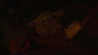 Baby Yoda heals Greef Karga with the force | The Mandalorian Episode 7