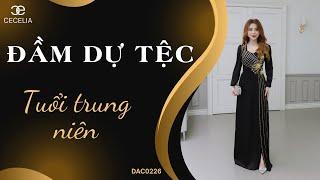 Đầm đen dự tiệc sang quý phái DAC0226.CECELIA| Đặt hàng liên hệ: 0888096035  áo dài đầm dự tiệc