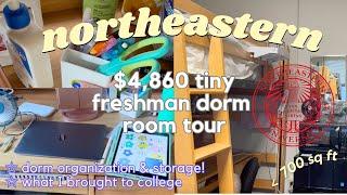 $4,860 Northeastern dorm room tour & closet organization~cheapest freshman dorm (small college dorm)