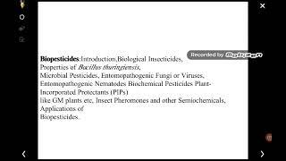 Biopesticides , Bt type