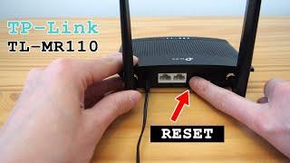 TP-Link TL-MR110 4G Router Wi-Fi • Factory reset