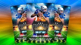 How to Design Professional American Football Tournament Flyer | Adobe Photoshop Tutorial