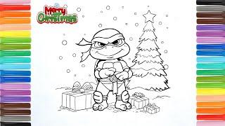 Teenage Mutant Ninja Turtle Christmas Coloring  | TMNT 