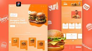 Food Website UI Design Tutorial in Figma: Using No Cod